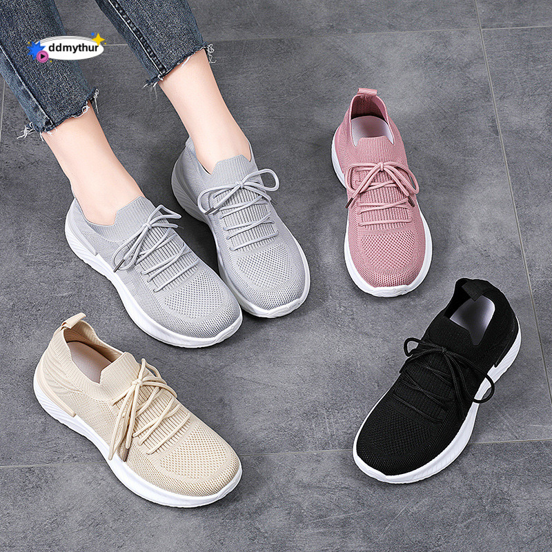Plus 2025 New Spring Mesh for Women Fashion Lace-up Sneakers Ladies Non-slip Shoes Size 36-42 ddmythur