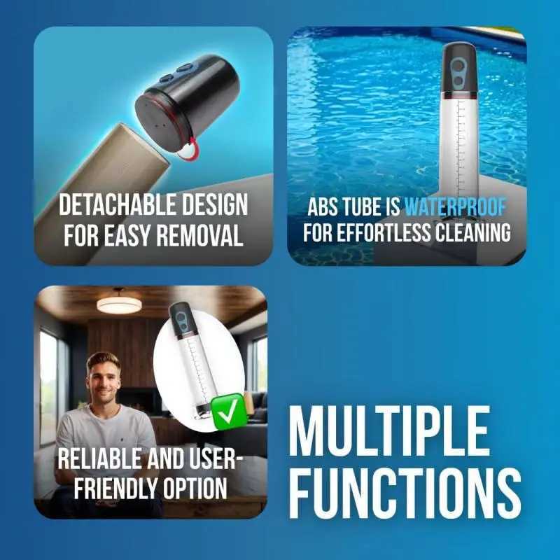 Automatic Electric Penis Pump Male Blowjob Sucking Trainer Enlargement Extender Lasting Vacuum Suction Machine Sex Toys for Men W250618