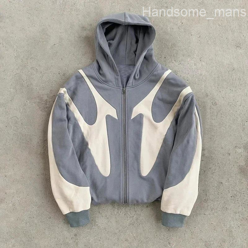 Mens Hoodies 2025 UK Drill NL25H The Fuse Hoodie American Retro Geometric Splicing Casual Couple Zipper Sports Fashion Street