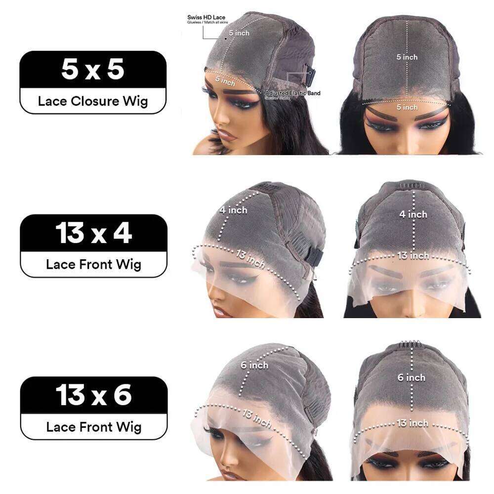 30 40 inch Body Wave Human Hair 13x4 13x6 Frontal Plucked Pre Cut 5x5 Hd Lace Closure Wig Glueless Wigs