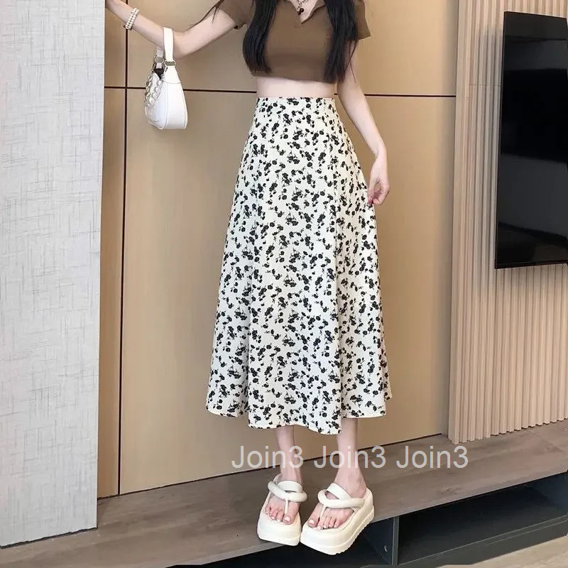 Patchwork Skirts for Women Floral Midi Clothing Sales Harajuku Vintage V New in Y2k High Quality Trend 2025 A Line Woman Skirt