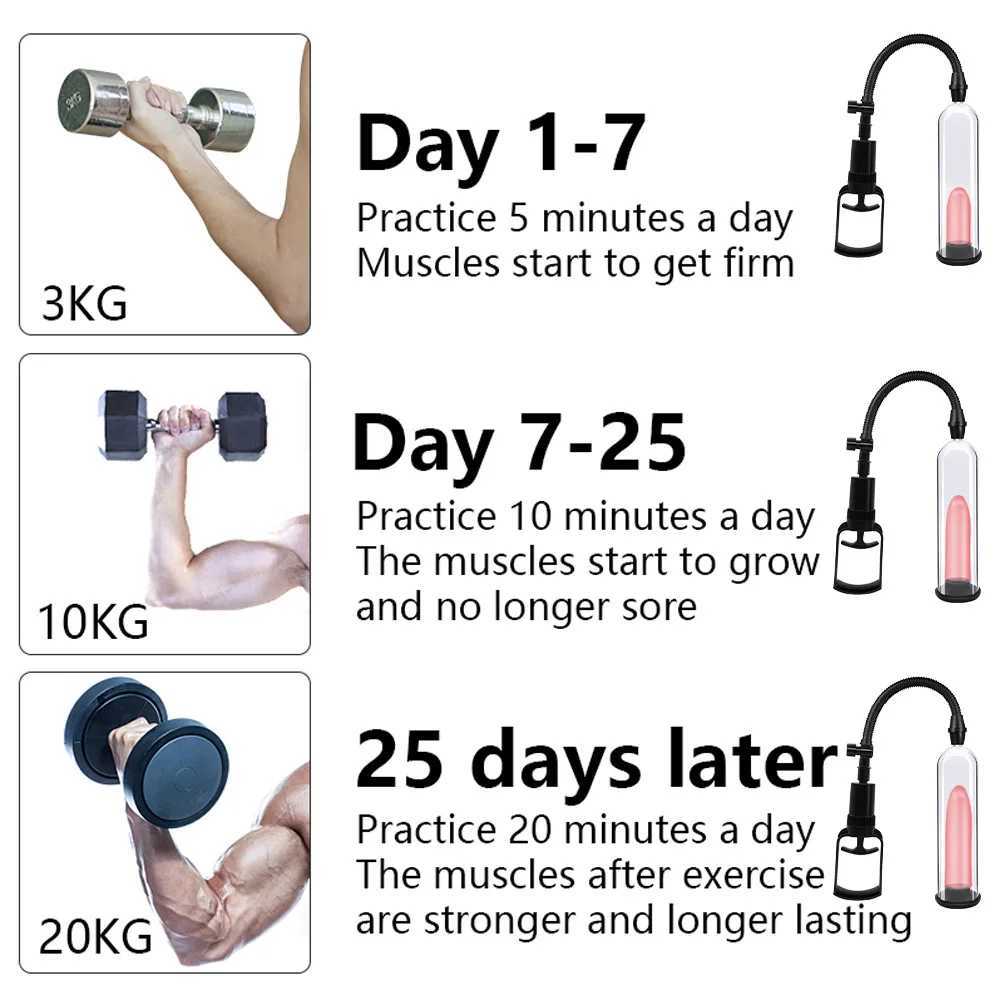 Penis Pump Sex Toys Male Masturbator Penile Extender Vacuum Pump Penis Enlargement Delay Lasting Trainer Massager Ring for Men W250618