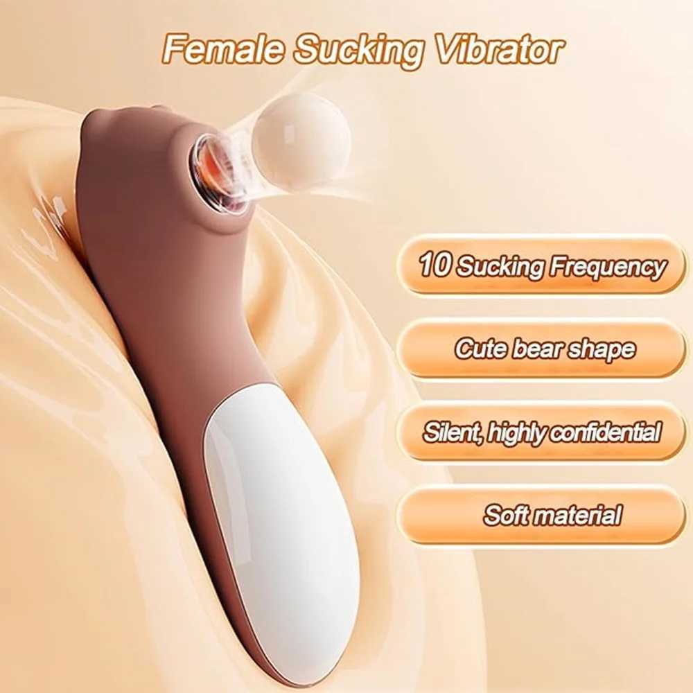 Sucking Bear Vibrator Adult Sex Toys for Women Clitoris Nipple Double Stimulation Waterproof Vibrator Female Adult Supplies W250618