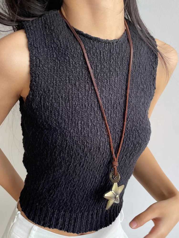 Retro Leather Rope Punk Star Pendant Long Necklace Female Niche Design Personality Adjustable Drawstring Accessories JewelryTide W250618