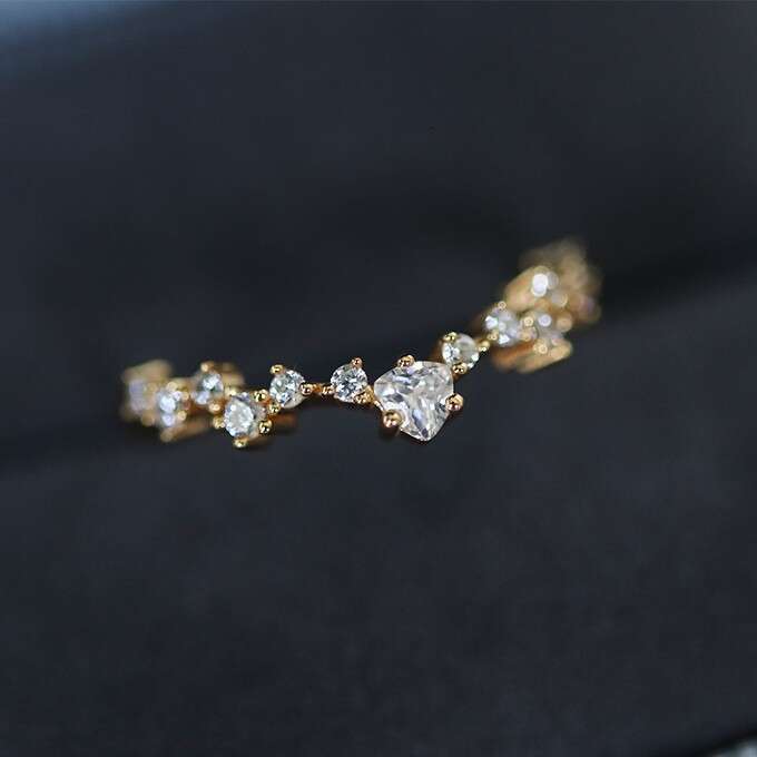 New Layered Rings Fashionable Unique Niche Design Micro Paved Zirconia Light Luxury Small Adjustable Index Finger Ring