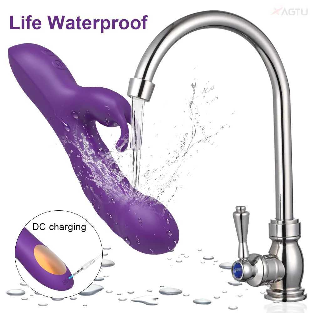 2 in1 G Spot Rabbit Vibrator for Women Nipple Clitoris Stimulator Dildo Massager Adults Masturbator Female Sex Toy for Adults 18 XJ250618