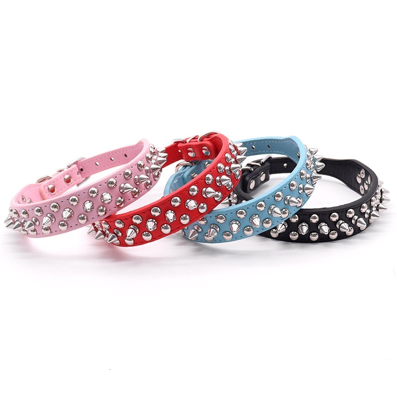 Designer Dog Collar PU Willow Pet Necklace Anti-Bite Neckband Anti-Escape Spiked Tactical Dog Neck Harness