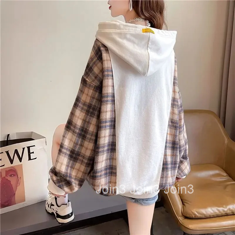 Baggy Hooded Sweatshirt for Women Loose Woman Tops Long Sleeve Korean Hoodies Novelty Emo Clothing Cheap Streetwear Y2k Cotton M