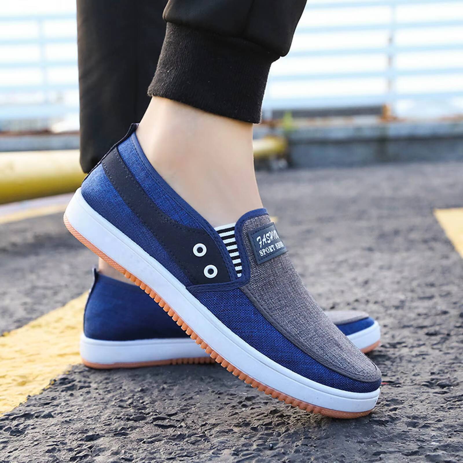 Men S Winter On Fashion All Season Flat Non Slip Soles Casual Shoes Canvas Lightweight Trendy Shoes Baskets Ddmysaturn