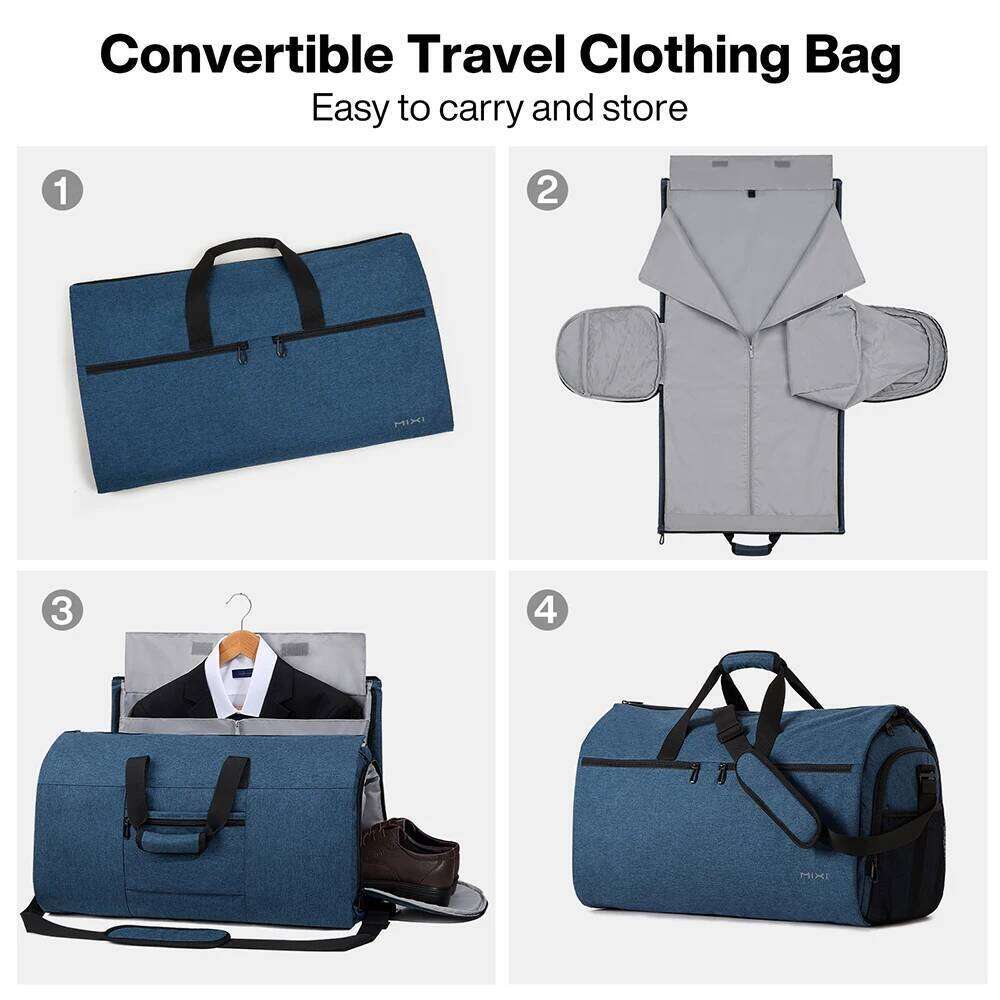 Mixi Multifunctional Convertible Garment Duffel Suit Storage Bag With Shoe Pouch Large Capacity Carry On Lage For Travel