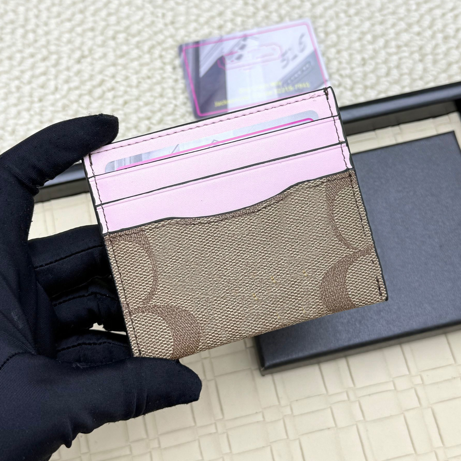 Card Holder Cardholder Designer Coin Purse Mini Wallets High Quality Genuine Leather Cowhide Card Case Pink Wallet Luxury Mens Wallet Designer Purses And Handbags