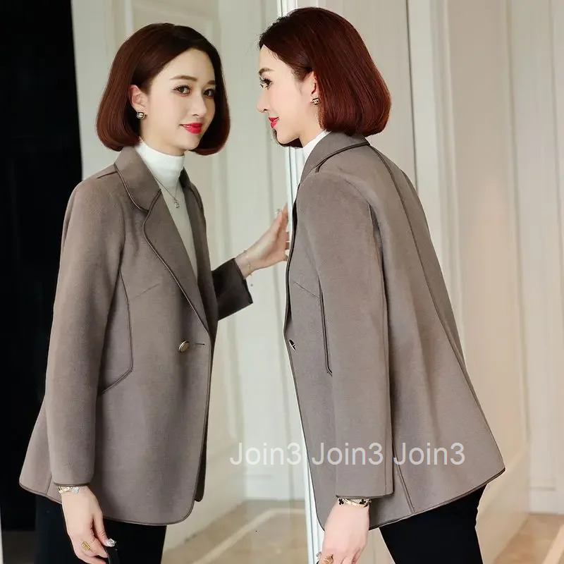 Short Womens Jackets Solid Color Loose Deals Elegant Sale Vintage Female Coat Luxury Harajuku Long Sleeve 2025 Trend Youthful