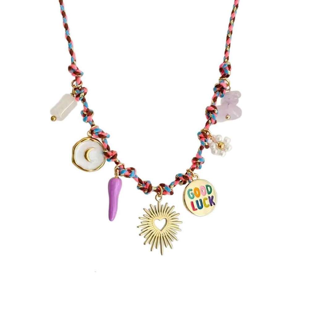 Luxury Jewelry Designer Necklace 2025 New Stainless Steel Necklace Sun Ocean Wind Shell Starfish Necklace Bracelet Combination Light Luxury Simple Vac