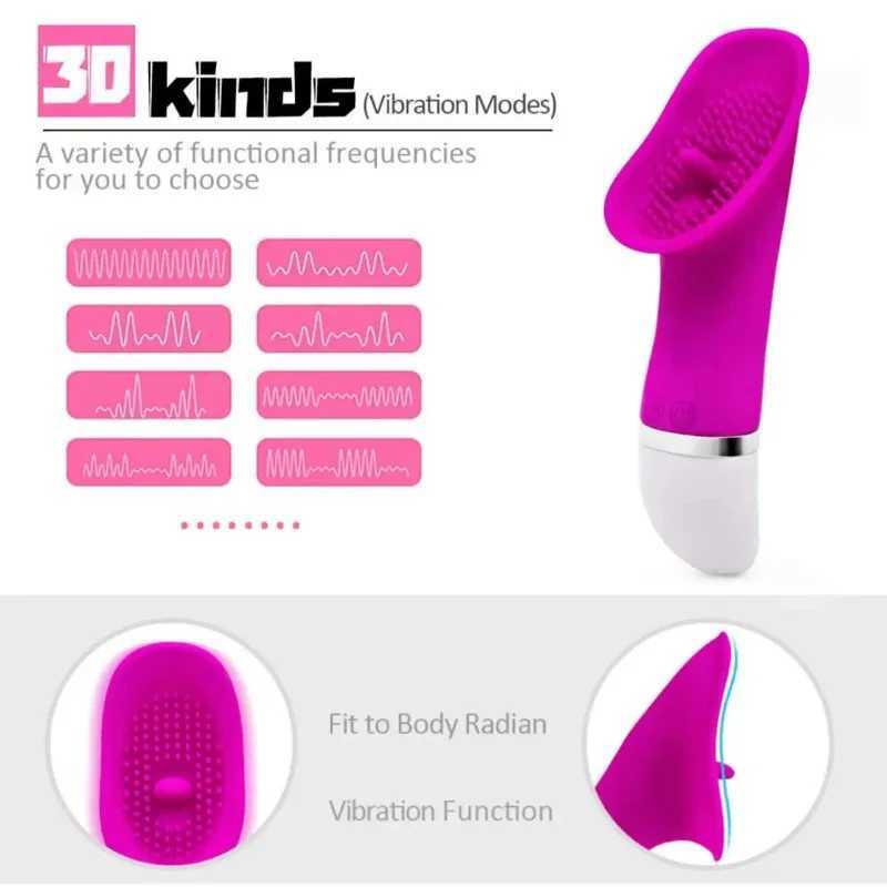 TINGNAI G-spot Vagina Clit Tongue Licking Vibrator Female Sex Toys Clitoris Orgasm Stimulator Licking Nipple Massager Product W250618
