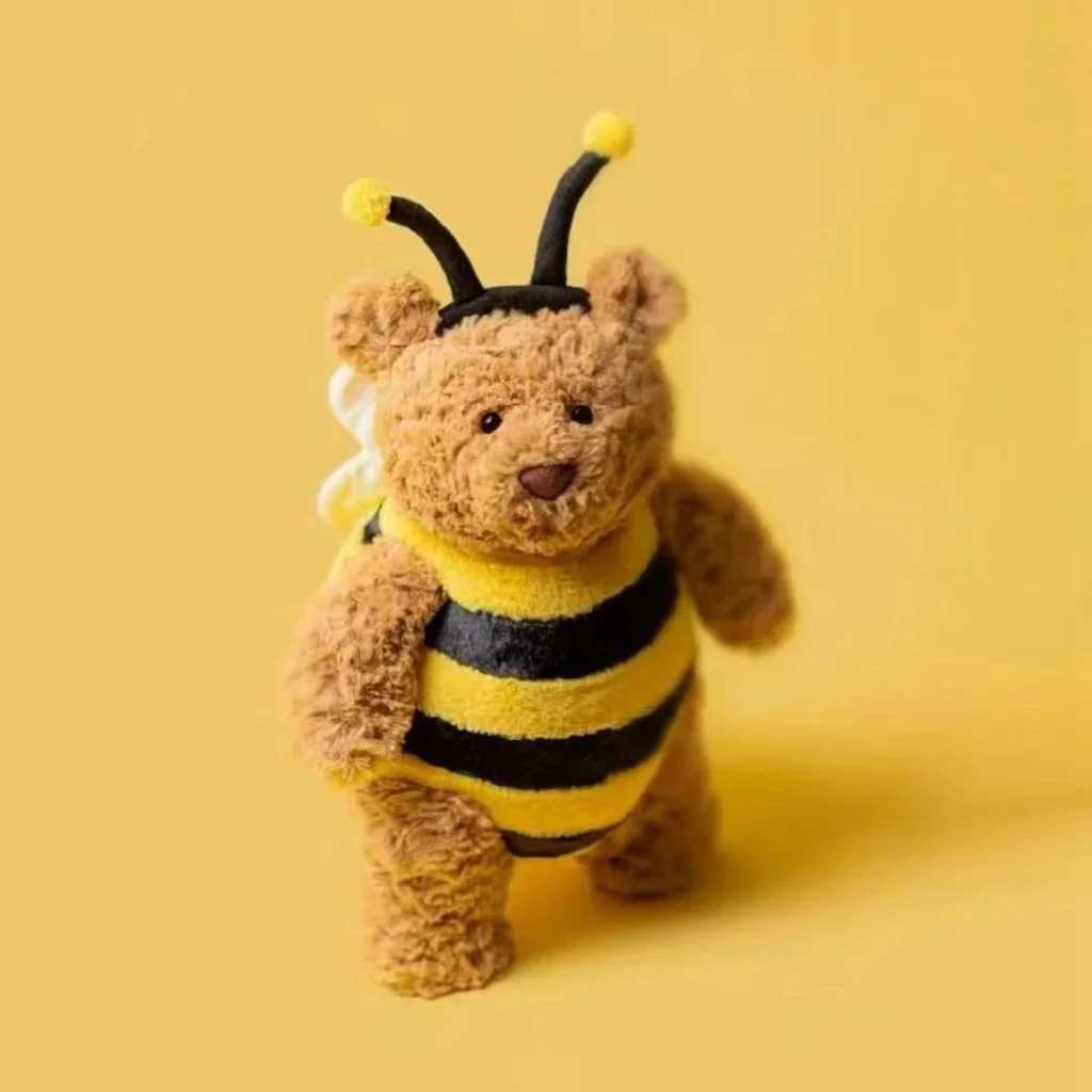 Squishy Teddy Bear Transform Into Bee Plush Doll Stuffed Toys For Children Huggable Sleep Pillow Lovely Christmas Birthday Gift W250618