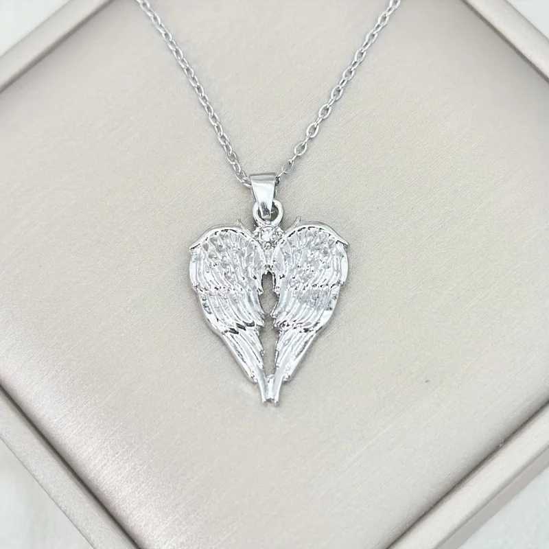 Elegant Angel Wing Shed Pendant Necklace Exquisite Fashionable Elegant Versatile Banquet Party Daily Wear Jewelry GiftC250618