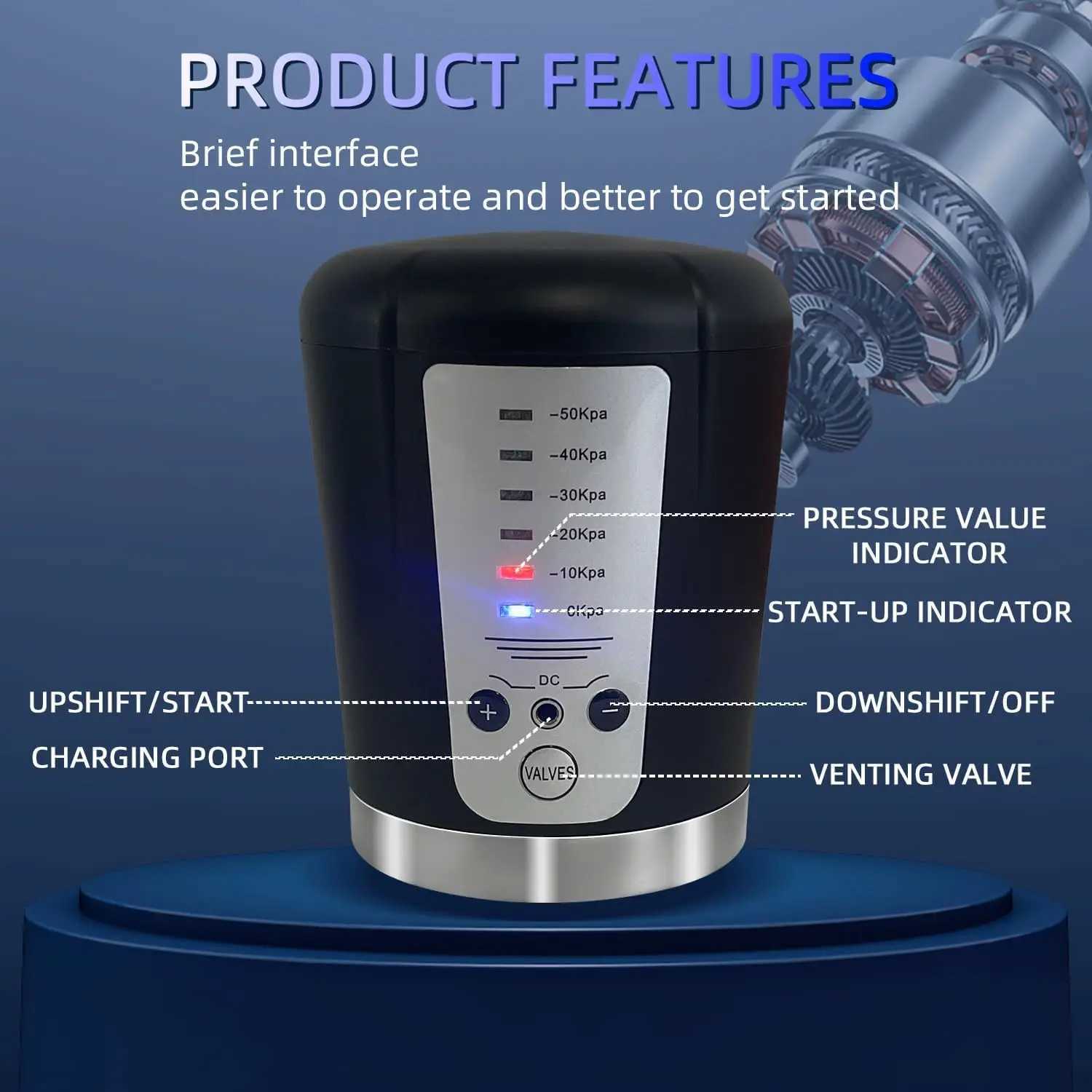 1 PCS Penis Vibrator Enlargerment Vacuum Pump Erection Electric Automatic Penis Enlargement Cock Extender Adult Sex Toys For Men W250618