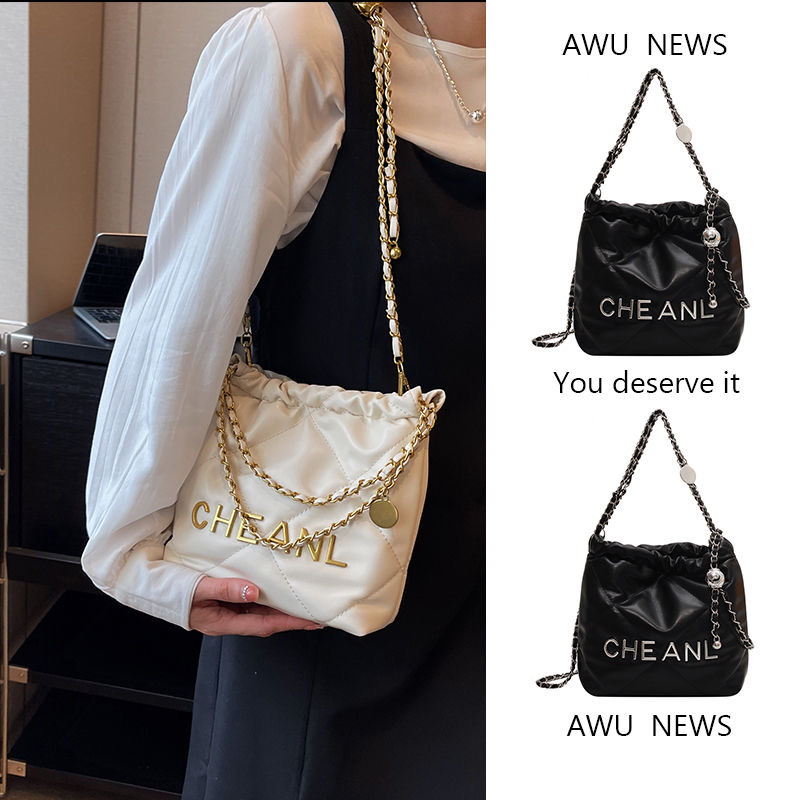 Designer High-Quality Caviar Grain Sheepskin Leather Bag - 25cm Double Flap Fashion Shoulder Crossbody Bag
