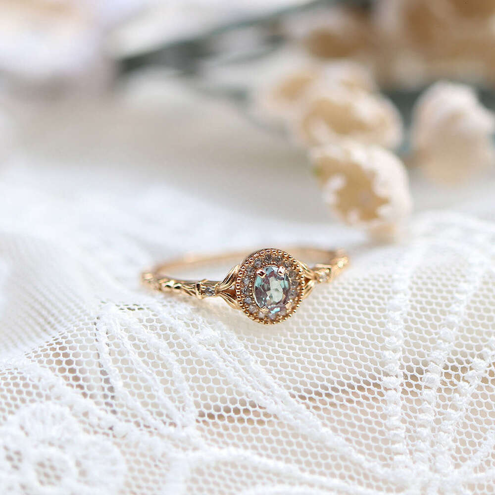 Qingshan Limited Edition Alexander Color-Changing Light Luxury Versatile Trendy Ring