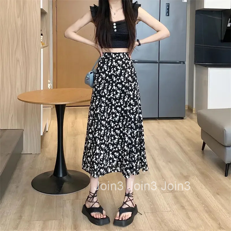 Patchwork Skirts for Women Floral Midi Clothing Sales Harajuku Vintage V New in Y2k High Quality Trend 2025 A Line Woman Skirt