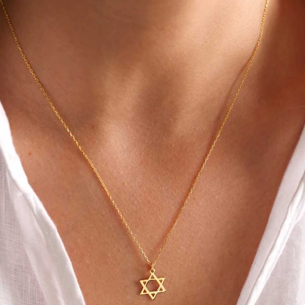 David Star necklace Je Star necklace David Star pendant personality trendy accessory W250618