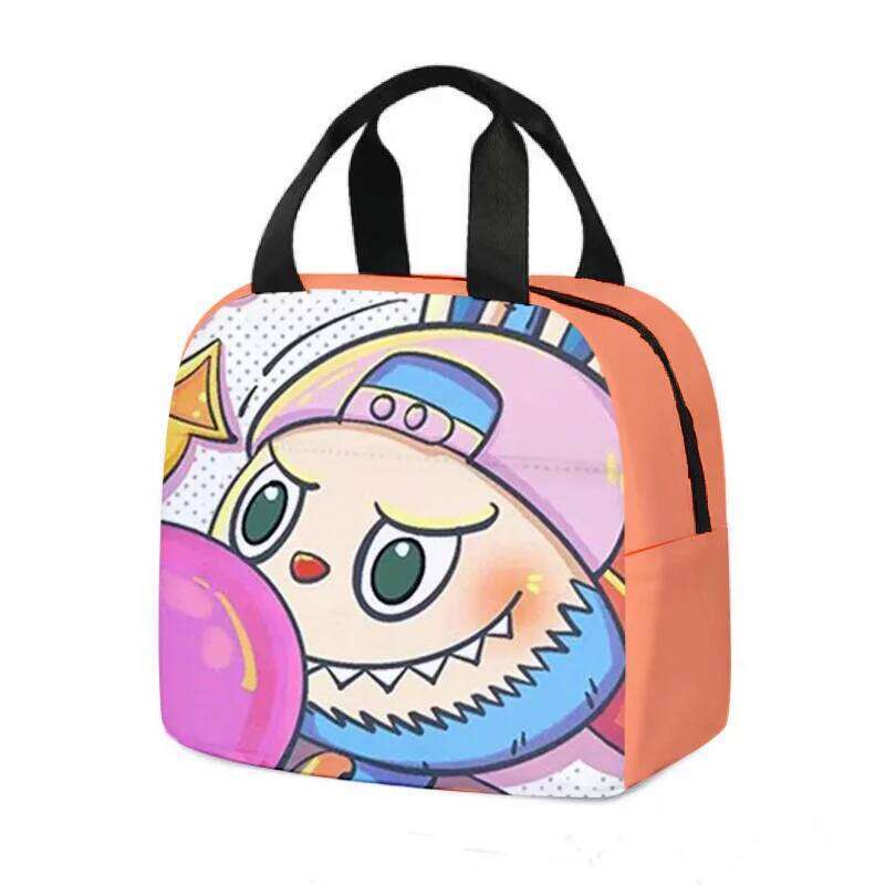 Kawaii Labubu Cartoon Tote Student Bento Aluminum Foil Insulation Lunch Box Bag