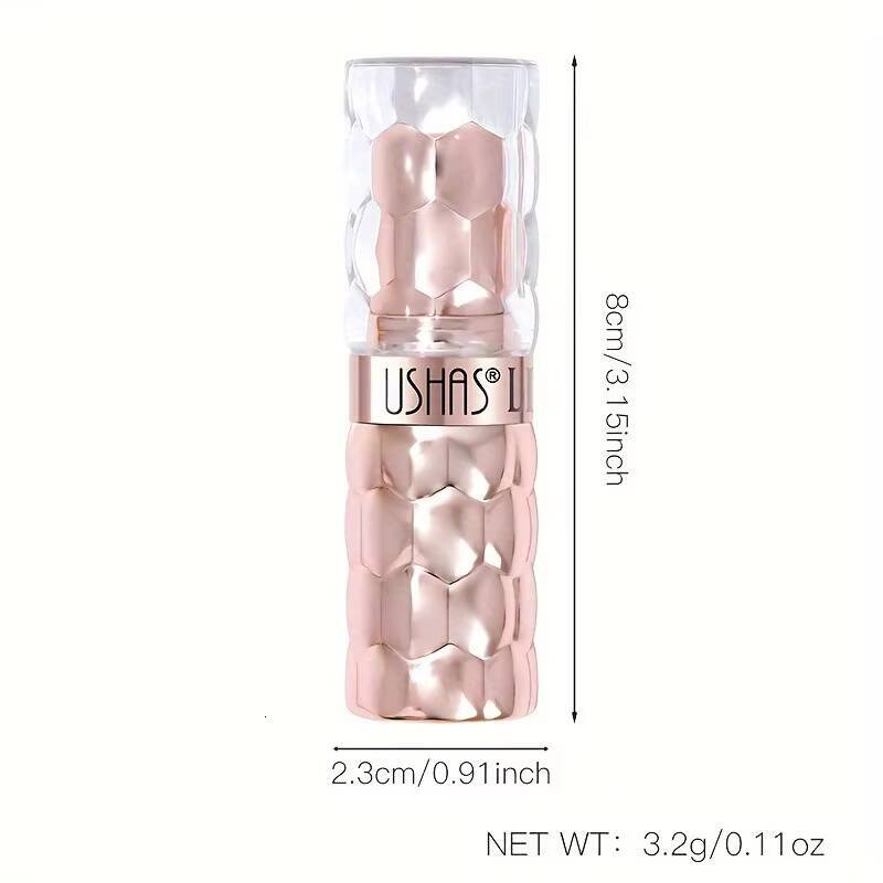 12 Colors Diamond Pearlescent Glitter Shiny Metallic Lipstick Long Lasting Lip Tint Non-stick Cup Red Sexy Lips Makeup happy