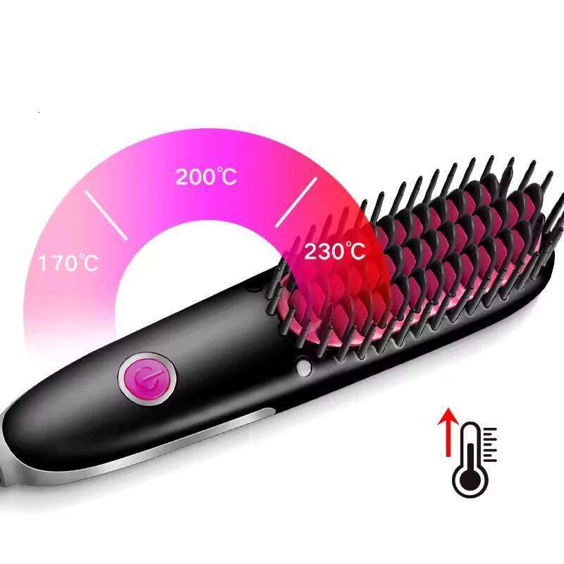Iron Ceramic Electric Comb Professional Straighteners Hair Straightener Brush
