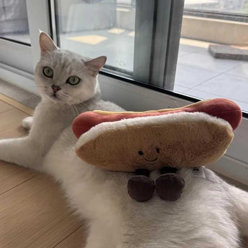 Jelly Cat 11cm Hot Dog Doll Food Series Cat And Dog Interactive Bite Play Toy Decorations Female Christmas Pet Gift W250618