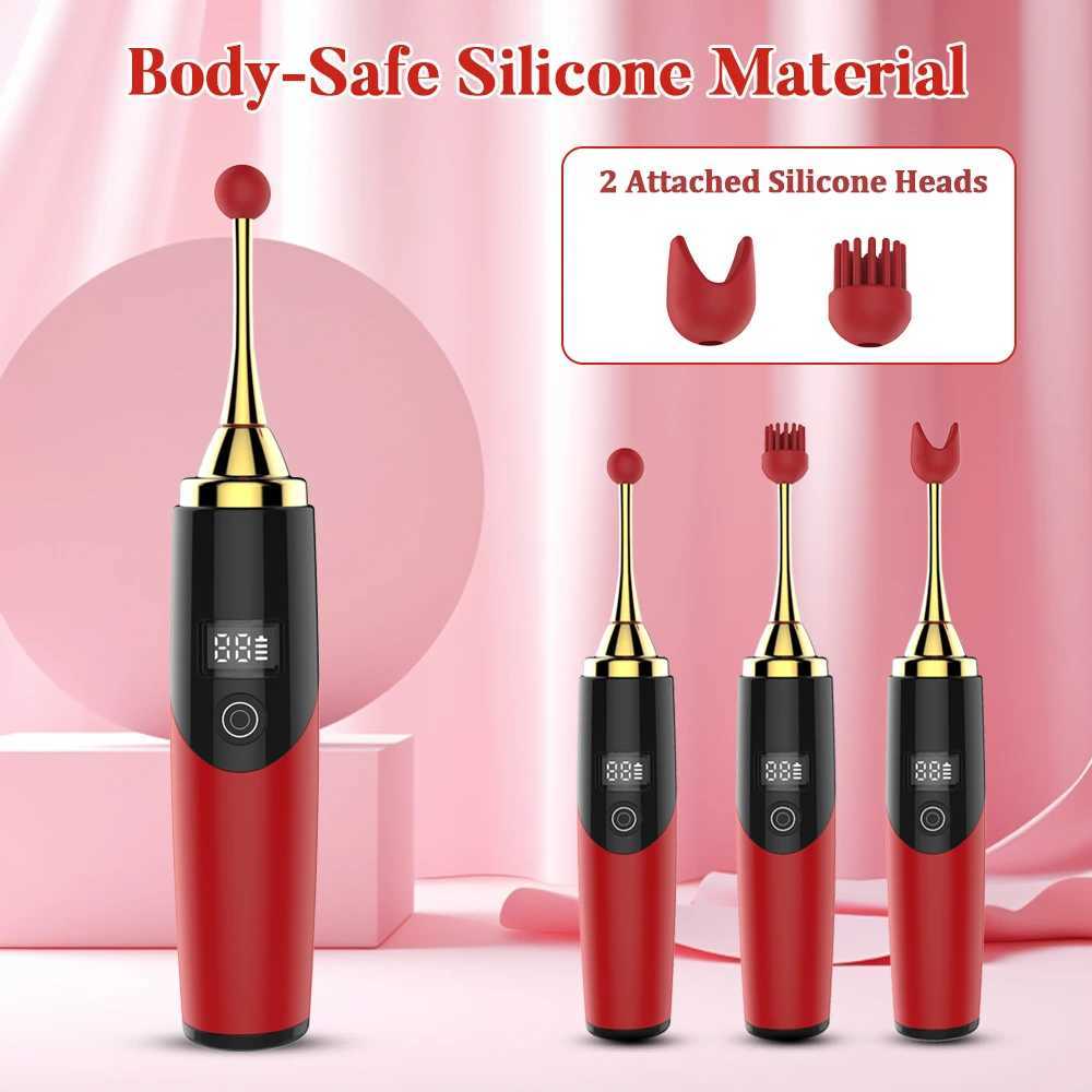 LCD Orgasm Pen Vibrator 12 Modes Vibrating G-Spot Female Clitoris Nipple Stimulator Portable Massager Adult Sex Toys For Women 18 XJ250618