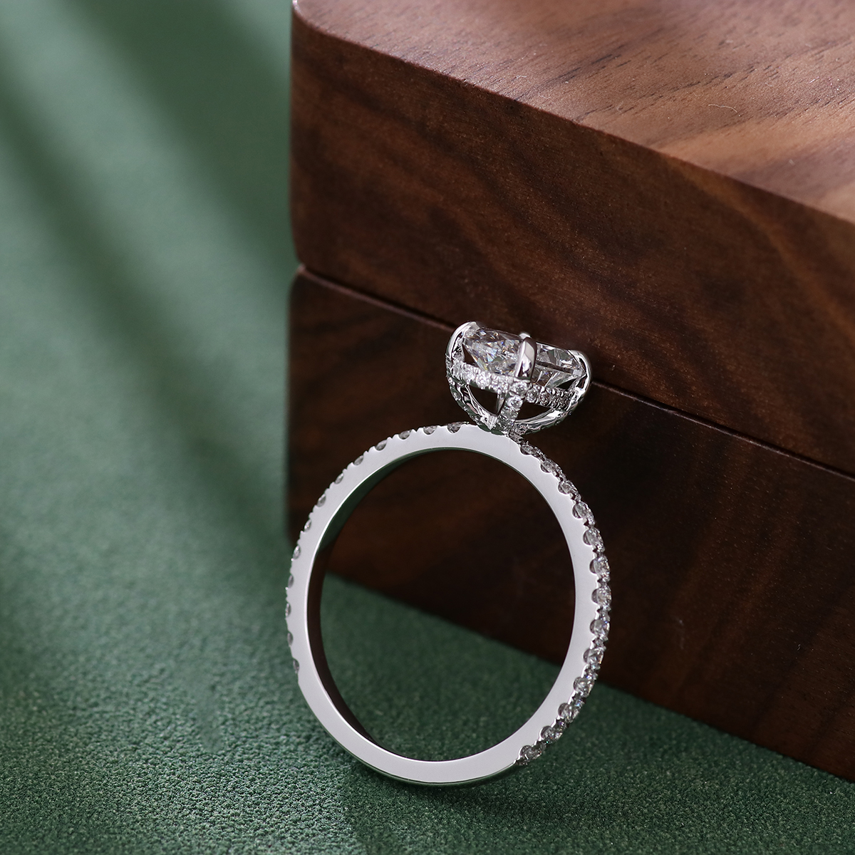Provence Luxurious 18K White Gold D VVS1 Lab Grown Diamond Ring Fine Jewelry Rings Original Design Custom Jewelry Engagement Rings for Women