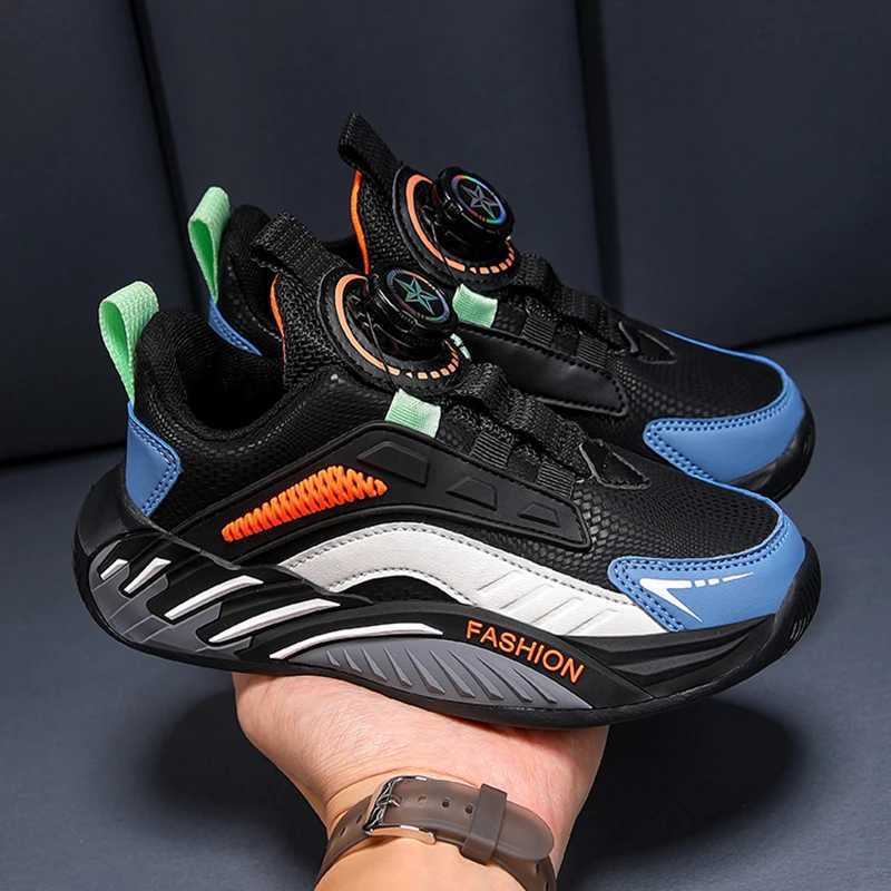 Fashion New Kids Boy Running Sport Shoes Leather Sneakers Children Outdoor Lightweight Breathable Tennis Footwear Z250618