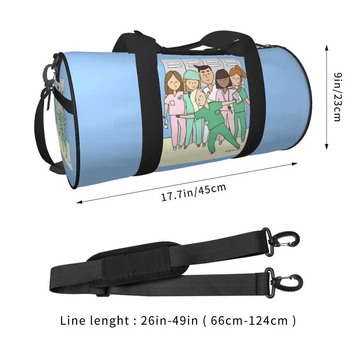 Couple Travel Bag Emergency Nurse Doctor Gym Bag Large Oxford Custom Handbag Colorful Casual Sports Bag W250618
