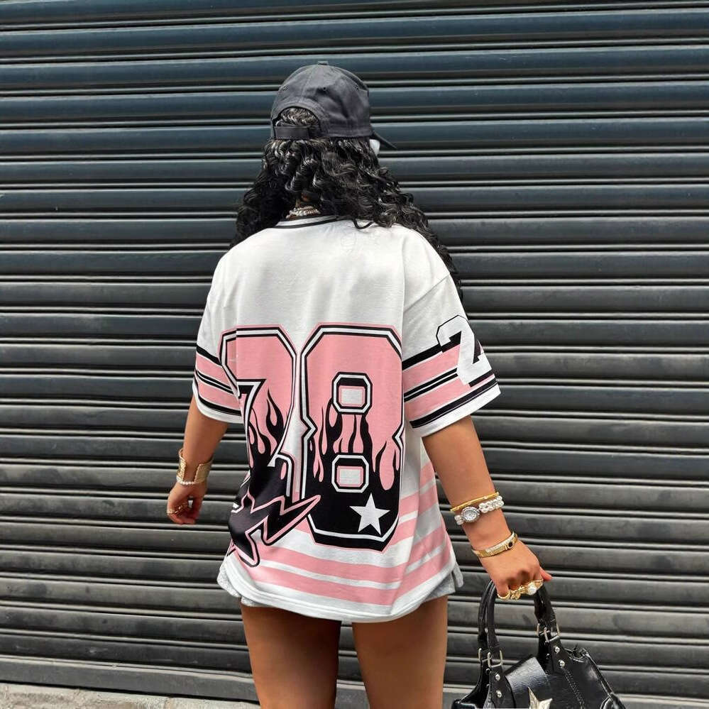 Women's Fashion Ins Style Personality Hot Girl Letter Print Loose Trendy Short Sleeve T-Shirt B5