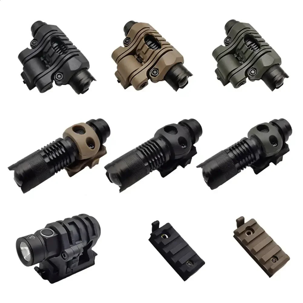 Helmet Special Lighting Flashlight Support Tactical Quick Release Clamp Adaptor Outdoor Sports Cycling Headlight Holder 250611
