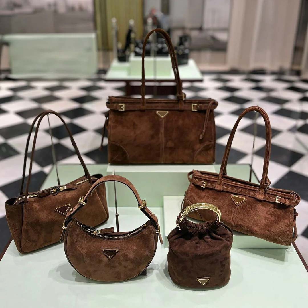 Designer Bag Handbag High Quality Tote Bag Leather Luxury Bag Suede Shoulder Purse Bucket Hobo Bag Y2K Baguette Large Capacity Fall Winter Fashion Brown