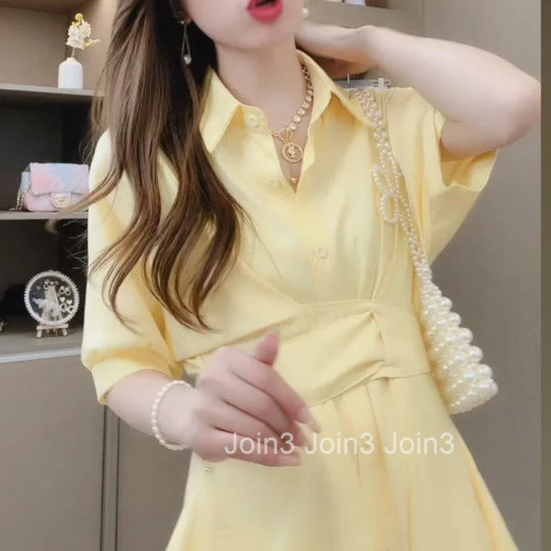 Clothes Short Woman Dress Formal Occasion Dresses for Women 2025 Silk Blazer White Satin Chiffon Mini Promotion Sensual Sexy Xxl