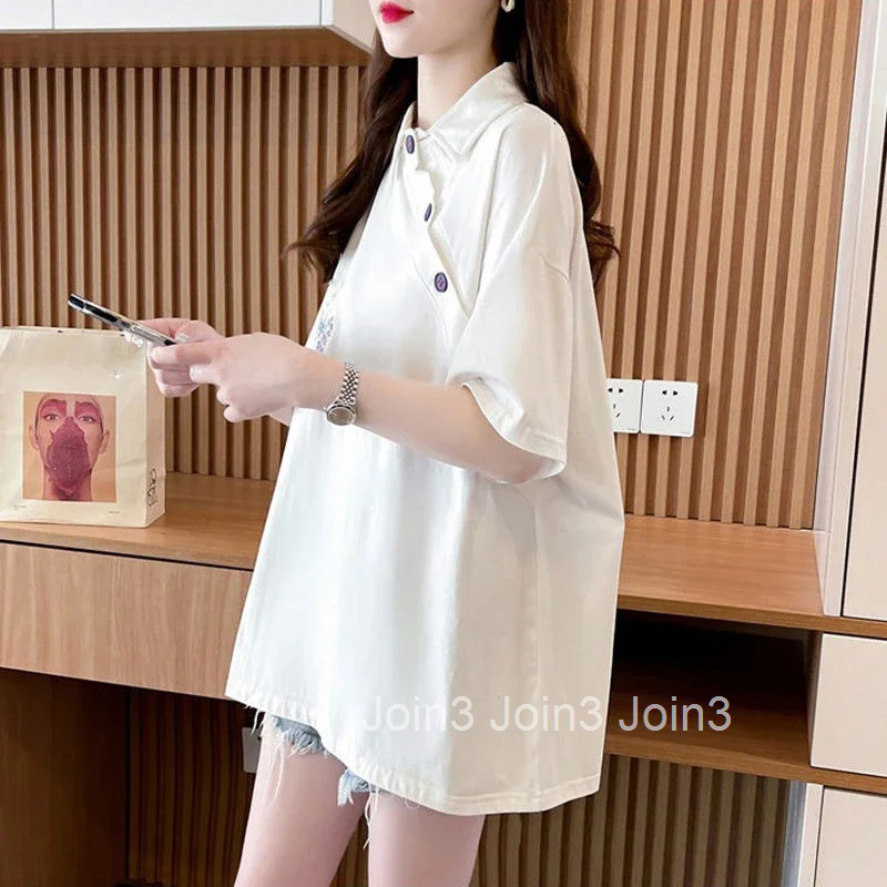 Summer Outfit Female Tee Graphic Womens Polo Y2k Fashion Korea Emo Kpop Cheap Clothing Sales Clearance Vintage Basic T-shirts
