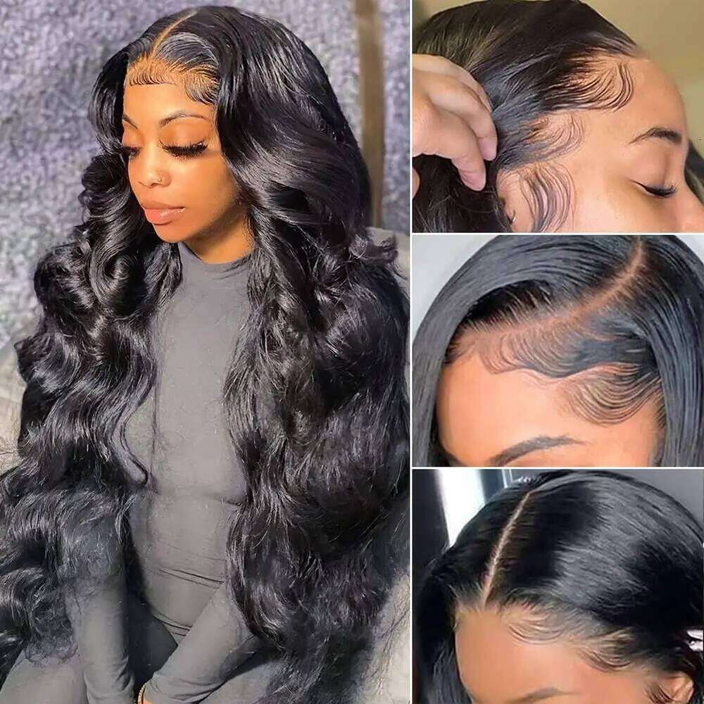 99J Bury 13x6 HD Body Wave Front Human Hair Wigs For Women P4/27 Highlight Ombre 13x4 Lace Frontal #4 Brown Colored Wig