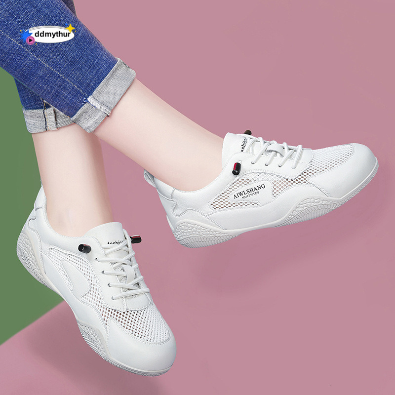 Genuine Leather Flat 2025 New Spring Summer Lightweight Comfortable White Versatile Not Tiring Casual Shoes for Women ddmythur