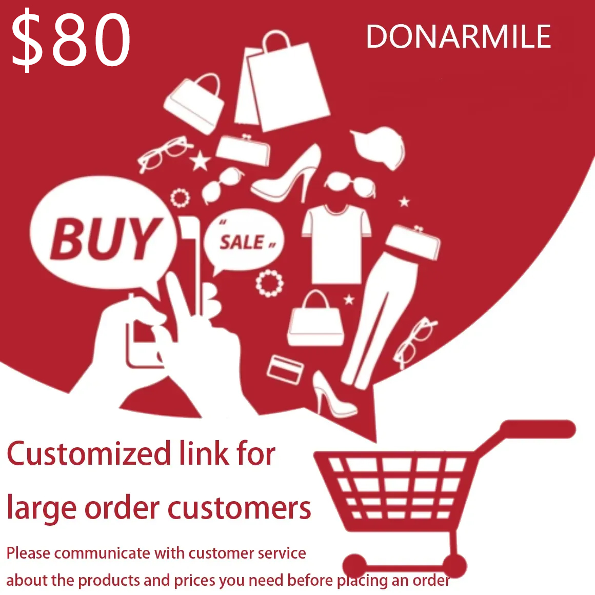 USD80 DONARMILE Customized link for customers(Please communicate with customer service about the products and prices you need before order) specify pr