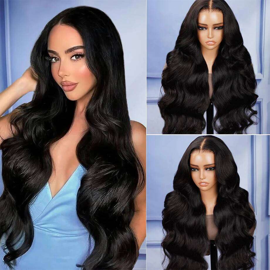 Glueless Pre Cut Body Wave 9x6 7x5 Lace Closure Human Hair Wigs for Black Women 4x6 5x5 Transparent Wig Ready to Wear