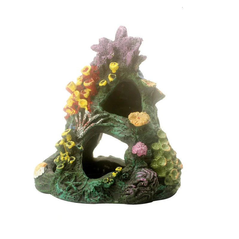 Fish Tank Decoration Aquarium Landscape Background Simulation Moss Coral Decoration Imitation Submarine Stone Resin Rockery 250613