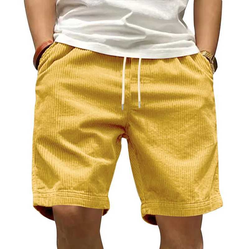 2025 Cross-Border New Casual Shorts Versatile Thin Corduroy Shorts Mens Summer Five-Point Pants XJ250618