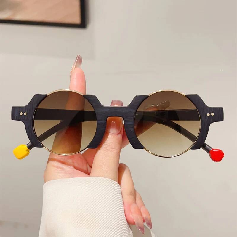 KAMMPT Round Sunglasses Men 2025 New in Fashion Hip-hop Casual Outdoor Sun Glasses Women Trendy Chic Brand Design Decor Shades