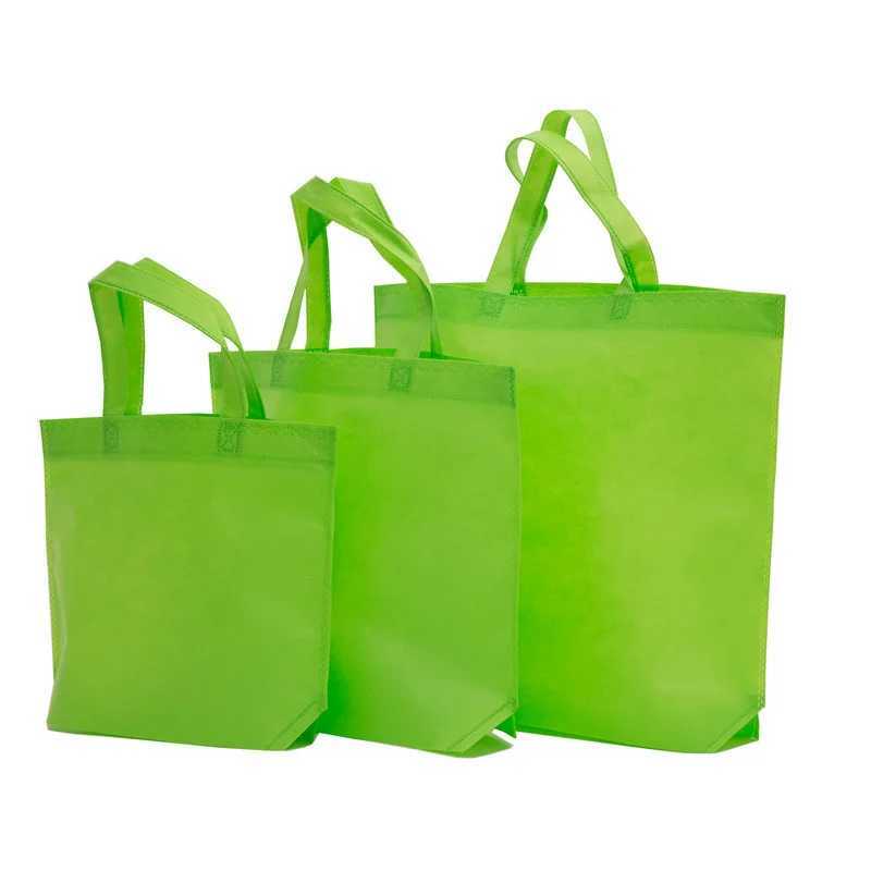 S/M/L Three Size Environmental Shopping Bag Reusable Foldable Nonwoven Tote Bag Portable Grocery Storage Handbag Folding Pouch B250618