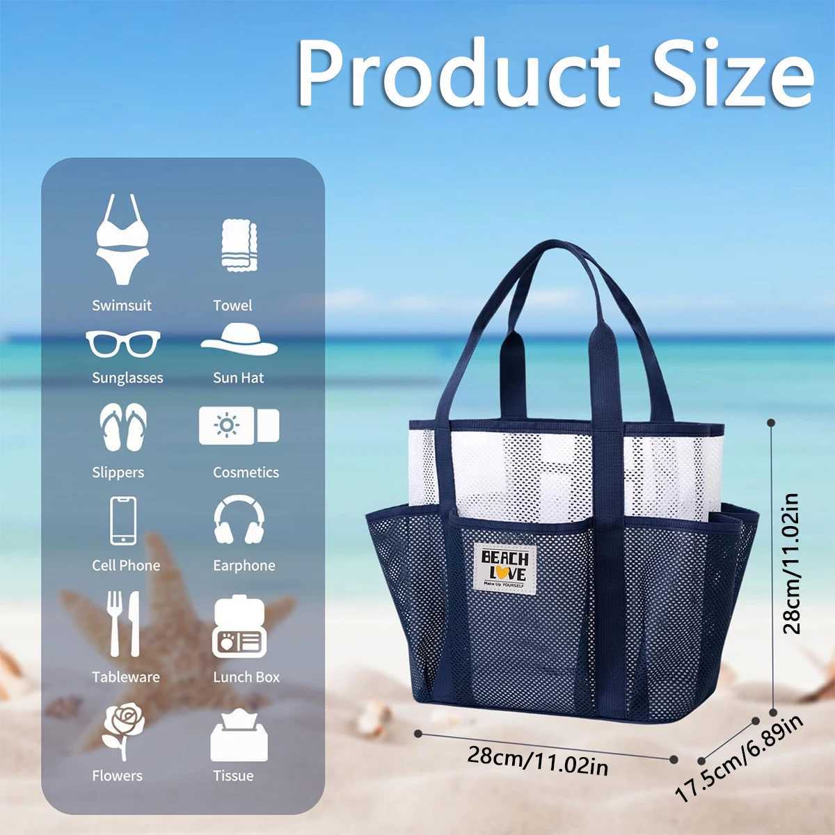 Wens Tote Bags Portable Swim Bags Large Capacity Bath Storage Bags Travel Toiletry Bags Sports Yoga Mesh Bags A-ZMT B250618