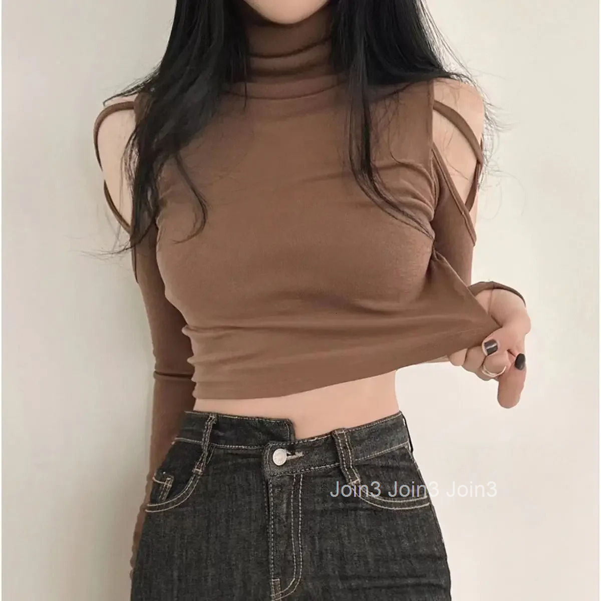 Womens Long Sleeve T-shirt Slim Korean Fashion Top Female Crop Pulovers Reviews Many Clothes Yk2 Popular Harajuku Clothing 2025