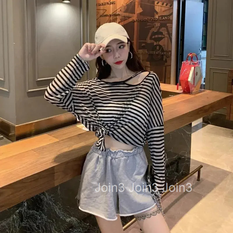 With Sleeves Cotton Top Female Spring Autumn Womens Long Sleeve T-shirt Y2k Vintage One Pieces Emo Korean Reviews Clothes Style