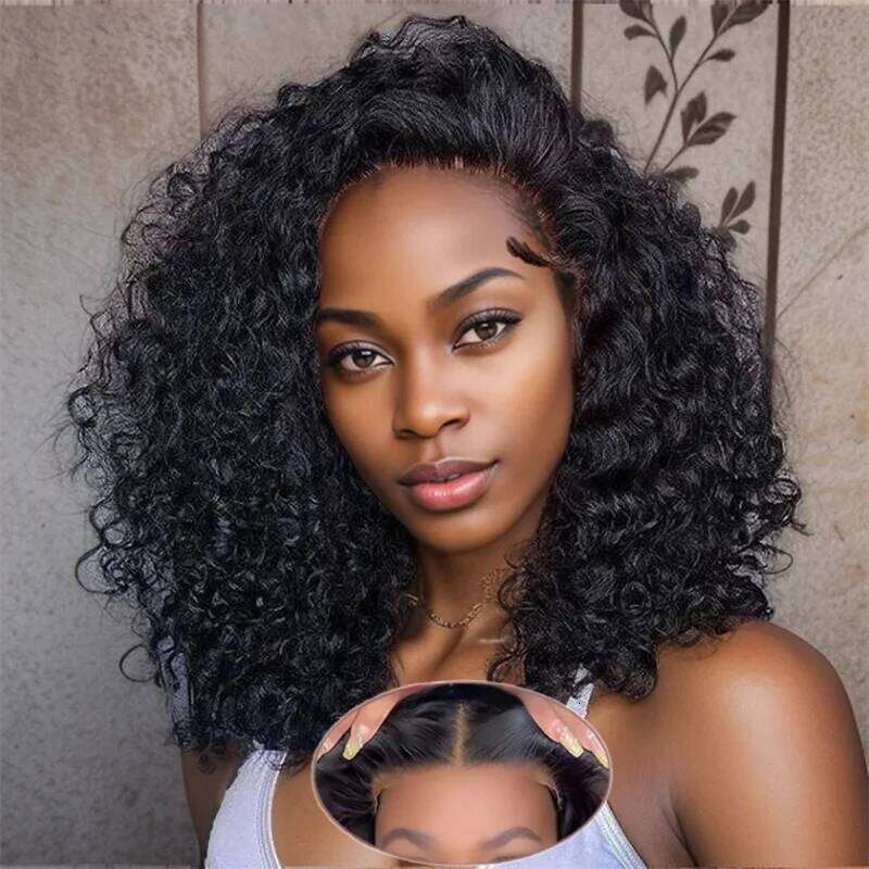 Curly Glueless 100% Cheap Wigs On Clearance Sale Hd Lace Frontal Human Hair 5x5 Closure Wig